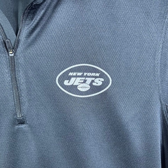 Nike Golf New York Jets Dri Fit 1/4‎ Zip Pullover Shirt Men's Size S NFL Black - Picture 3 of 8